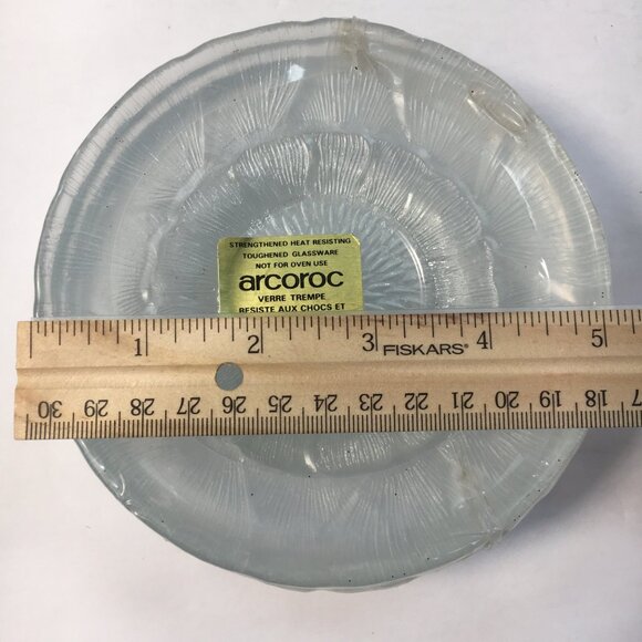 Arcoroc Luminarc France Fleur Glass 5" Dessert Plate Set 6 Vintage - Picture 5 of 5